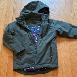 Marmot Kids Olive Ski Jacket with Patterned Lining
